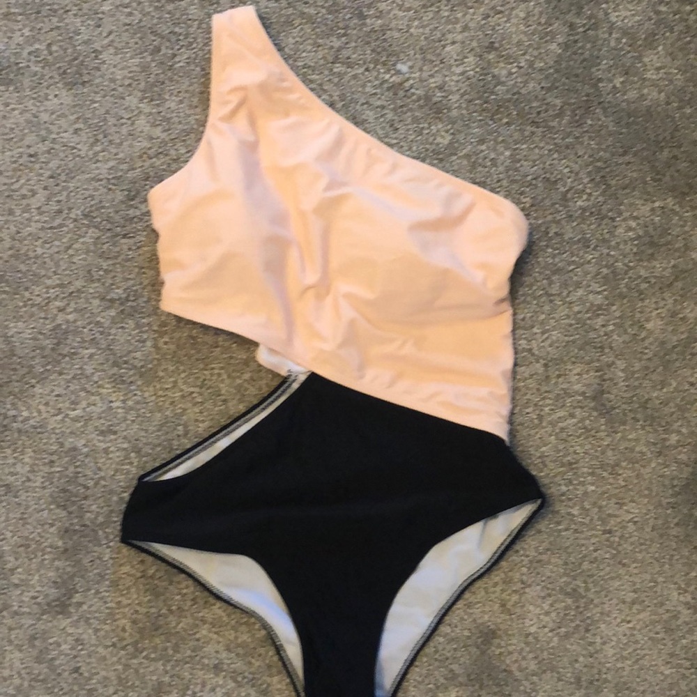 One piece cut out bathing suit